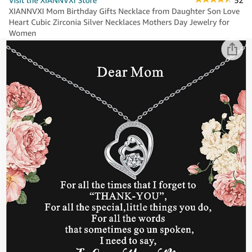 Beautiful Mom and Child Necklace